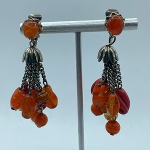 VNTG CORO CHANDELIER ORANGE BEADS